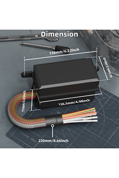 Choice صندوق فيوزات ومرحلات مقاوم للماء من داييرتك RB-R4F12-W2-4P، 12 فيوز AT...