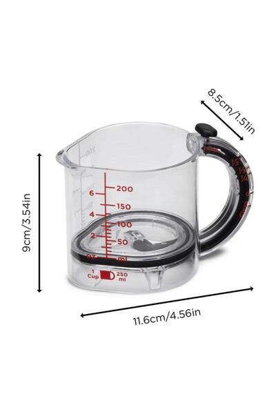 Choice A Kitchen Essential Adjustable Measuring Cup with Unique Scraper Base;...