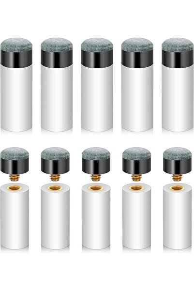 Choice ١٠ مجموعات من رؤوس عصي البلياردو البديلة مع حلقات تثبيت عصا البلياردو