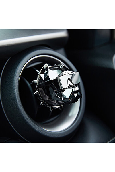 Choice4 معطر جو أسود ساتان بدون عطر، على شكل كلب بولدوج، معطر سيارة، زينة سيا...