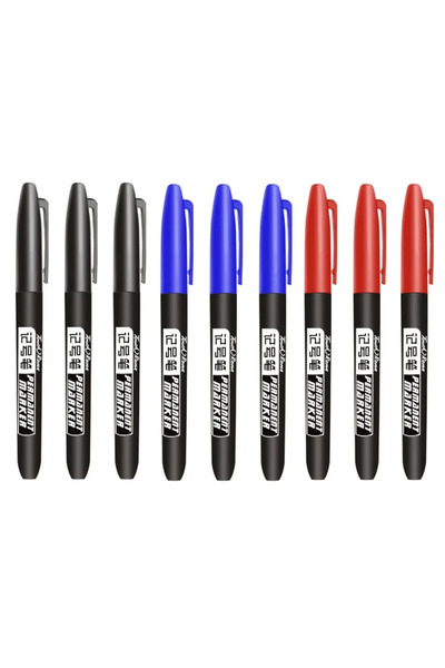 Choice 9 Pcs Mix Color Set 9 Pcs/Set Permanent Marker Pen Fine Point Waterpro...
