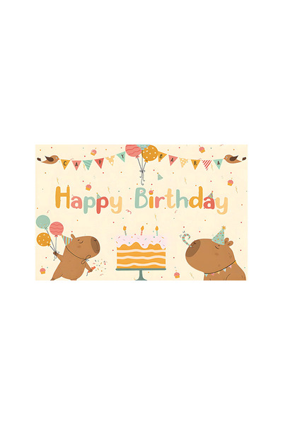 Choice backdrop 1PCS Cute Capybara Theme Background Birthday Party Decoration...