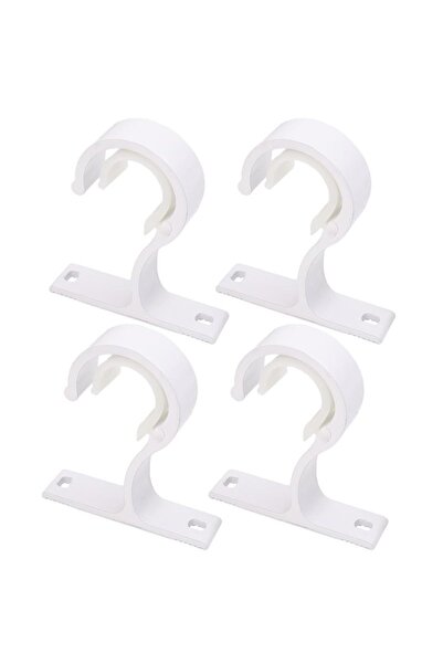 Choice 4 قطع بيضاء، من 1 إلى 4 قطع، دعامات قضبان ستائر، خطافات تعليق مع مشابك...