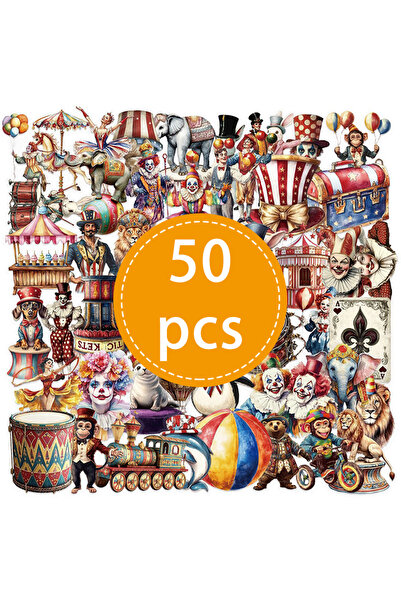 Choice 50 قطعة - TZ-327، 50 قطعة من ملصقات جرافيتي السيرك الكاواي، لتزيين الد...