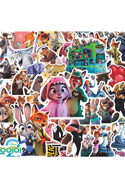 Choice ١٠ قطع ١٠/٣٠/٥٦ قطعة ملصقات جديدة من فيلم ديزني الكرتوني زوتوبيا ٢، مل...