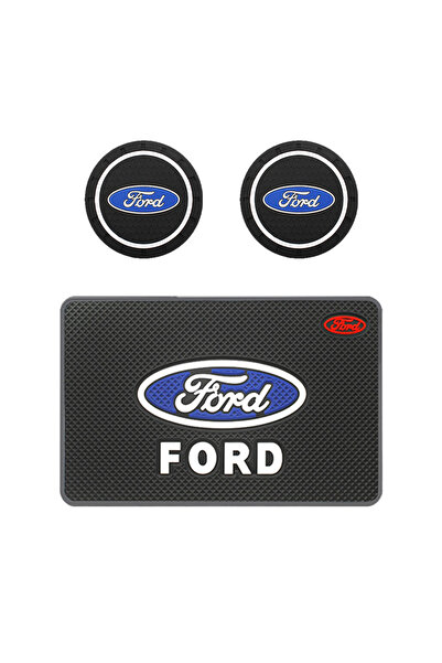 Choice 3 قطع من قواعد أكواب السيارات فورد، فتحات لأكواب الماء، حصيرة مانعة لل...