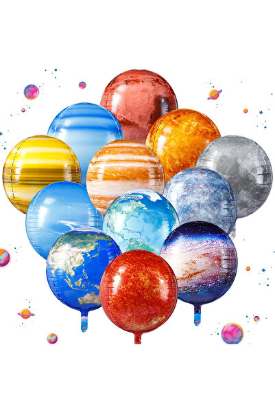 Choice Other 12Pcs 8/12 Planet-Themed 22-Inch 4D Starry Sky Earth Jupiter Alu...