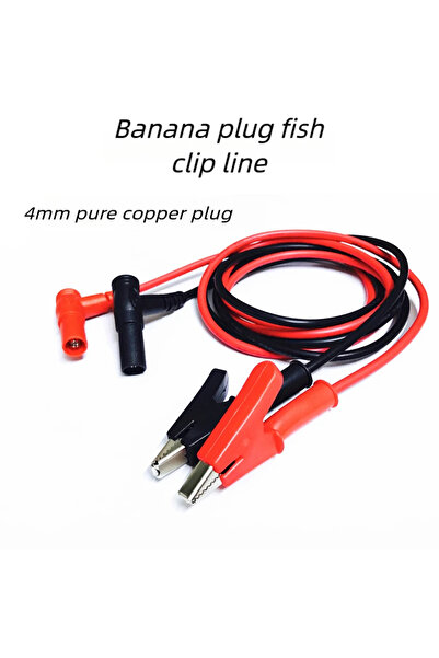 Choice موصل سلك اختبار 20 أمبير بطول 90 سم بمشبك تمساح إلى قابس موزة مع مجسين...