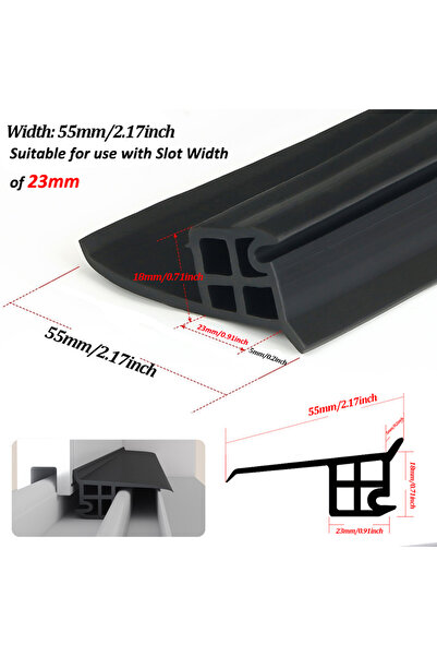 Choice Style 1 1m Aluminum Alloy Window Edge Water Deflector Sealing Strip Ba...