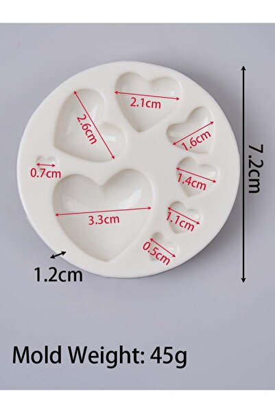 Choice قالب سيليكون على شكل قلب لتزيين الكيك بعجينة الشوكولاتة والحلوى على شك...