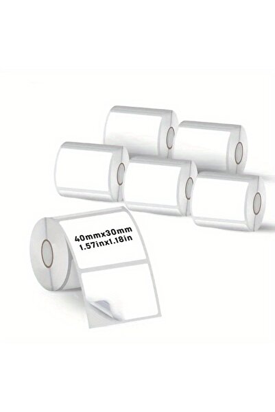 Choice 6 لفات من ورق الملصقات الحرارية 40x30 مم، متوافقة مع طابعات M110 وM221...