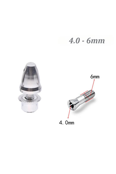 Choice قطعة واحدة من محول مروحة ألومنيوم على شكل رصاصة، مقاس 4.0-6 مم، 2 مم/3...