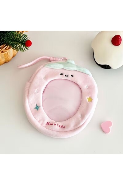 Choice One Size Pink Strawberry Fruit Plush Doll Storage Bag, Toy Doll Walkin...