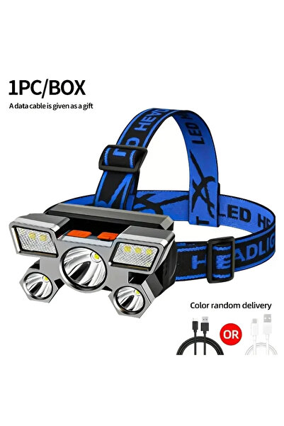 Choice1 مصباح رأس أزرق قوي قابل لإعادة الشحن، قطعة واحدة، مناسب للصيد، مصباح ...