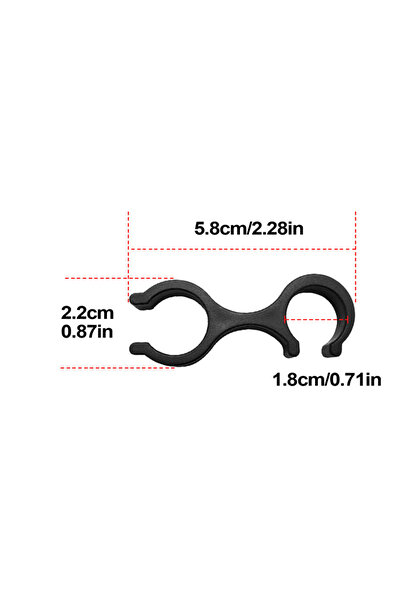 Choice 1.8cm 4pcs Trekking Pole Clips MOLLEs Compatible Quick Release8-Shape ...