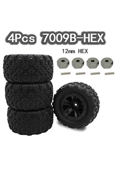 Choice 7009B-HEX مجموعة من 4 عجلات إطارات مانعة للانزلاق مقاس 85 مم، سداسية 1...