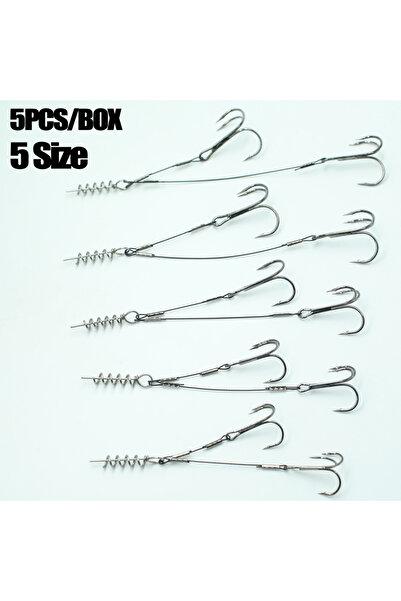 Choice مجموعة متنوعة الأحجام 5 قطع من أدوات صيد سمك البايك والباس مع خطافات ث...
