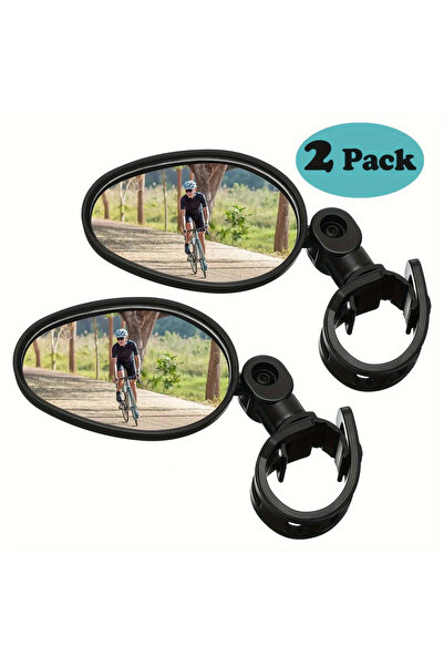 Choice 2pcs 2-Pack Bicycle Rearview Mirrors, 360° Adjustable Rotating Handleb...