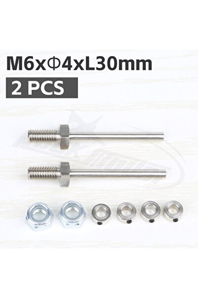 Choice M6xO4xL30mm قطعتان، زوجان من محاور العجلات، عمود فولاذي مع صواميل توقف...