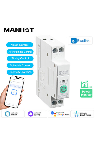 Choice with metering 1-63A 1P+N eWeLink WIFI Smart Circuit Breaker 63A Energy...