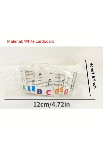 Choice دليل نوتات البيانو متعدد الألوان للمبتدئين، ملصقات نوتات بيانو قابلة ل...