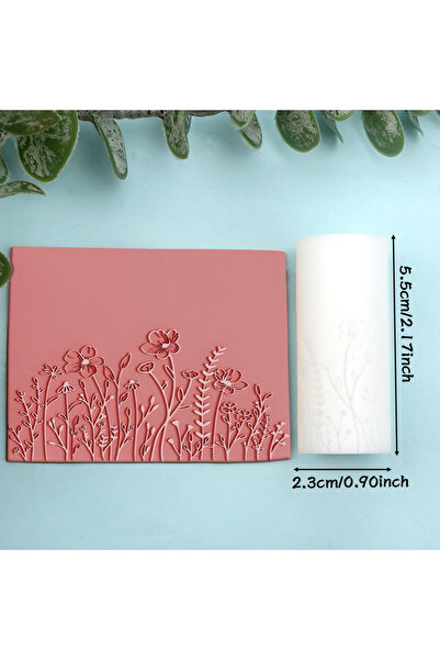 Choice4 Brushed Roller 5 Five Different Wildflower Pattern Designs Polymer Cl...