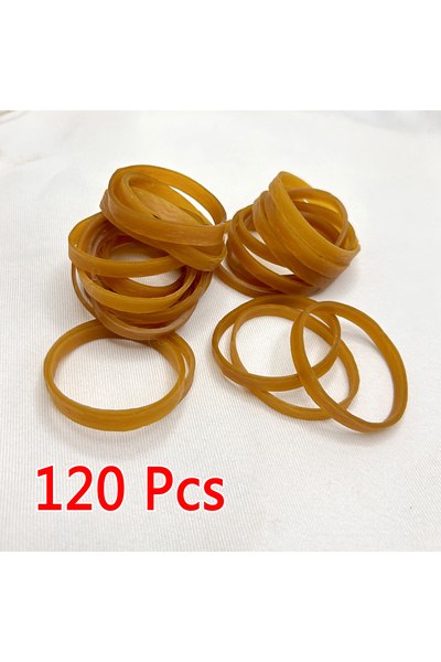 Choice 120 قطعة من حلقات مطاطية سميكة قابلة للتمدد، عالية المرونة، صفراء اللو...