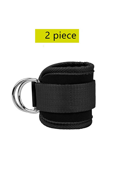 Choice Black 2piece Cable Ankle Straps Double D-Ring Ankle Cuffs For Gym Work...