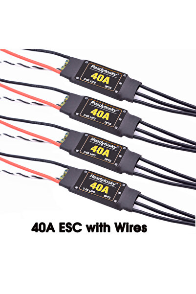 Choice 4 وحدات تحكم إلكترونية بالسرعة (ESC) مع أسلاك، 40 أمبير، OPTO، 2-6 خلا...