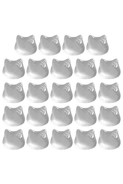 Choice 24 قطعة من ملصقات لوحة المفاتيح على شكل رأس قطة، أغطية مفاتيح شفافة با...