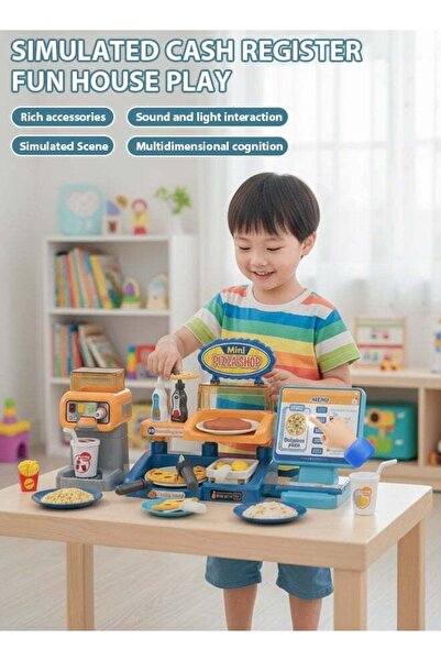 Generic Children Cash Register Kitchen Toy Pizza Making Kitchen Playset with ...