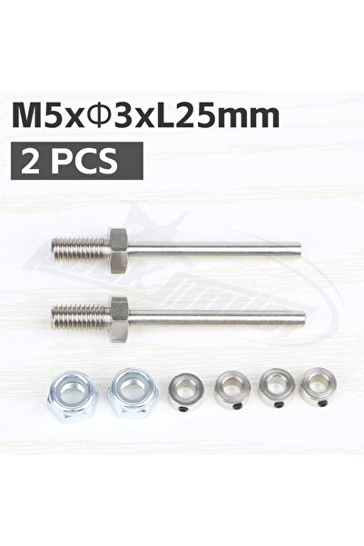 Choice M5xO3xL25mm قطعتان، زوجان من محاور العجلات، عمود فولاذي مع صواميل توقف...