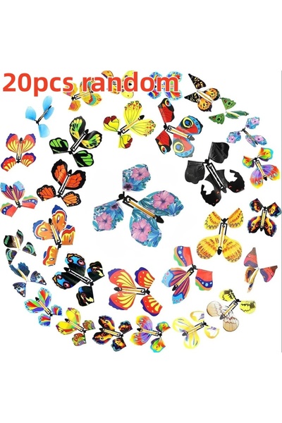 Choice 20 قطعة عشوائية، 10 قطع عشوائية اللون، فراشة سحرية طائرة - لعبة تعمل ب...