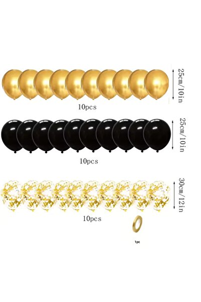 Choice Other style five 16pcs Black Metallic Sequin Balloons for Birthday Wed...