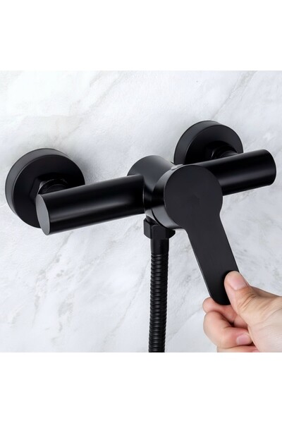 Choice صنبور دش أسود من الفولاذ المقاوم للصدأ 304، قطعة واحدة، صمام خلط الماء...