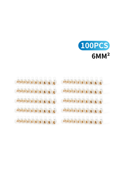 choice2 100pcs JH01-10P 6MM Terminal Blk White Screw Terminal Connector Dual ...