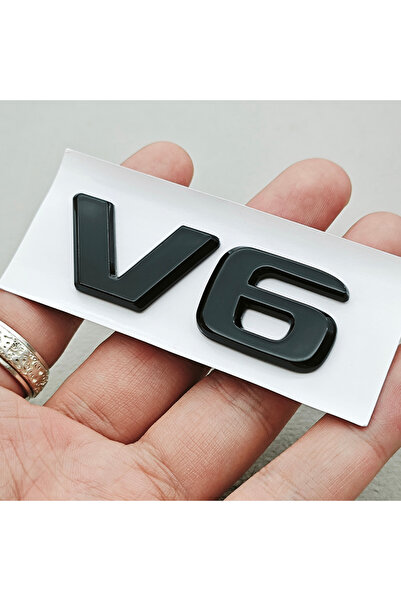 Choice شعار V6 أسود ثلاثي الأبعاد من مادة ABS، حروف V6 وV8، ملصق جانبي لرفرف ...