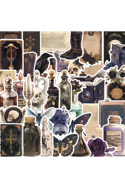 Choice 50 قطعة أو 100 قطعة من الملصقات الجمالية الداكنة، ملصقات بشعة، رسومات ...