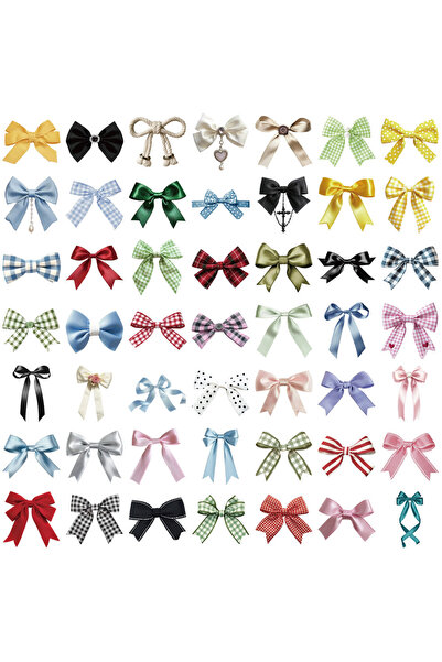 Choice 50 قطعة من ملصقات فيونكة إبداعية مزدوجة شفافة من مادة PET - ديكور مقاو...