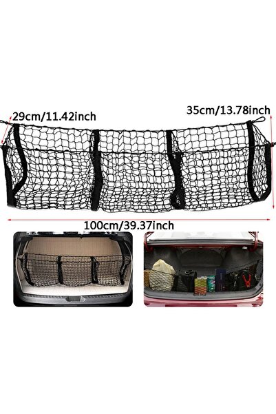 Choice شبكة تخزين سوداء لصندوق السيارة، منظم شبكي، ملحقات شاحنة، حامل بقالة ل...