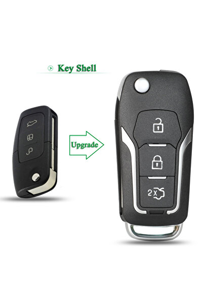 Choice غطاء مفتاح سيارة معدل بثلاثة أزرار قابلة للطي من بيلتشاف، مناسب لسيارا...