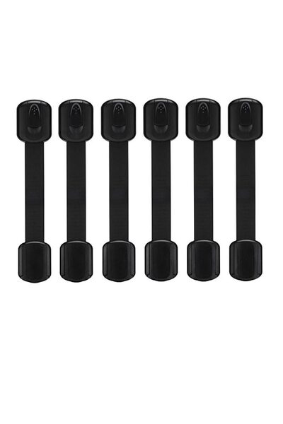 Choice black 6PCS Baby Safety Locks, Strong 3M Adhesive Latches for Cabinets,...