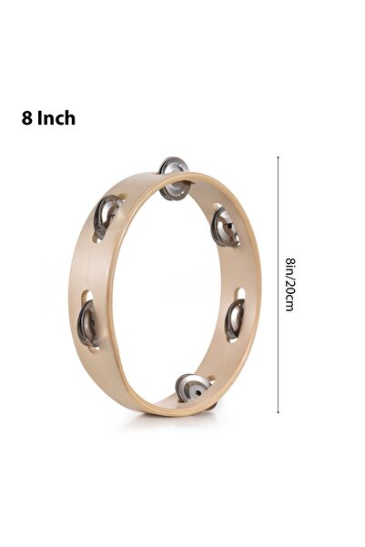 choice2 8inch 8 Inch Tambourine for Adults Pleasant Jingle Sound Hand Cranked...
