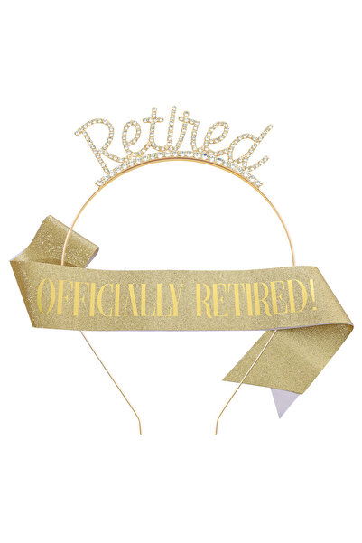 Choice Gold Officially Retired Glitter Sash and Tiara Headband Favor Gifts fo...