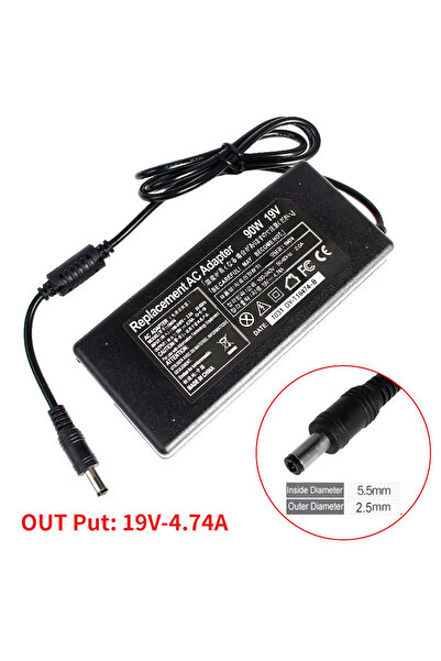 Choice 4.74A 19V AC DC 19V Power Adapter Supply 4.74A Laptop Power Adapter 19...