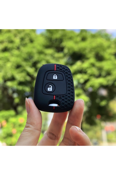 Choice غطاء حماية مفتاح سيليكون أحمر اللون لسيارات بيجو 206، 107، 307، 2007، ...