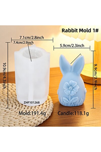Choice1 قالب أرنب، قالب سيليكون على شكل بيضة عيد الفصح على شكل أرنب، قالب قاب...