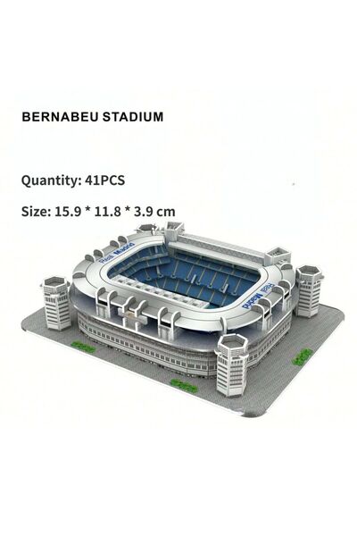 Choice Bernabeu 3D football field paper jigsaw puzzle Stadium building model ...