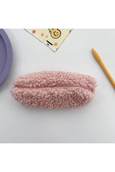 Choice حقيبة أقلام رصاص من صوف الحملان، لون وردي، قطعة واحدة، حقيبة أقلام، حق...