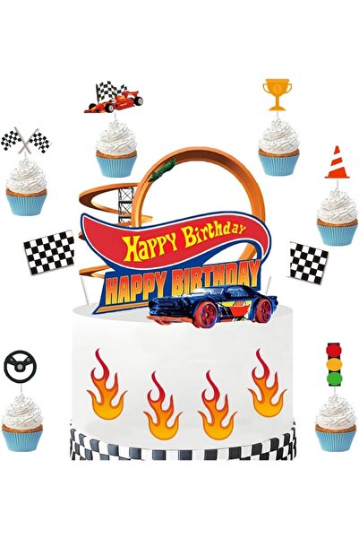 Choice 20pcs Car Cake Topper Race Car Birthday Cake Decorations Racing Car Ca...